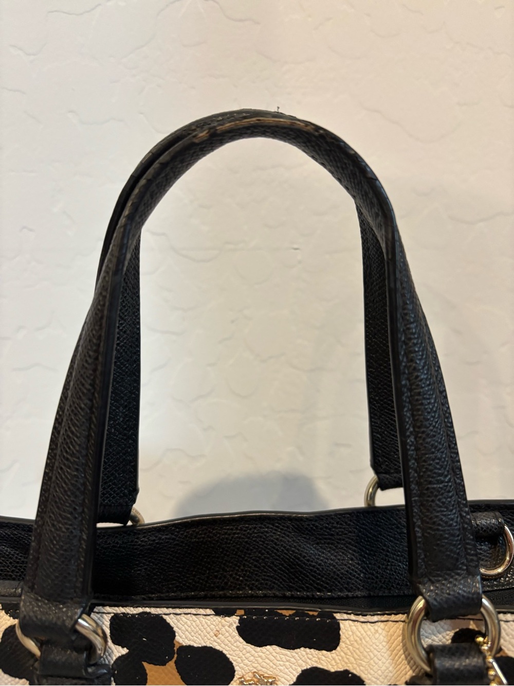 Coach Mini Crosby Carryall Leopard Print Tote Bag in Black & Brown - Picture 2 of 15